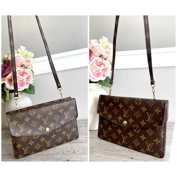 SOLD❌Authentic LOUIS VUITTON Monogram Double Rabat Shoulder bag/ Pochette - Picture 8 of 15